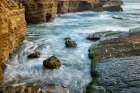 USA, California, San Diego. Tidal flow at Cabrillo National Monument tide pools Coastal Print